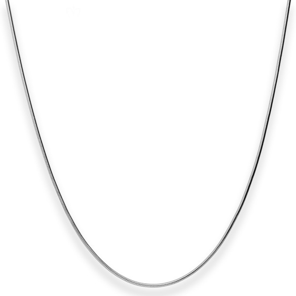1.1mm Schlangenkette aus 925 Silber rhodiniert 42cm