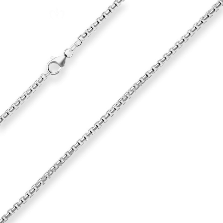 3.7mm Veneziakette rund aus 925 Silber 70cm