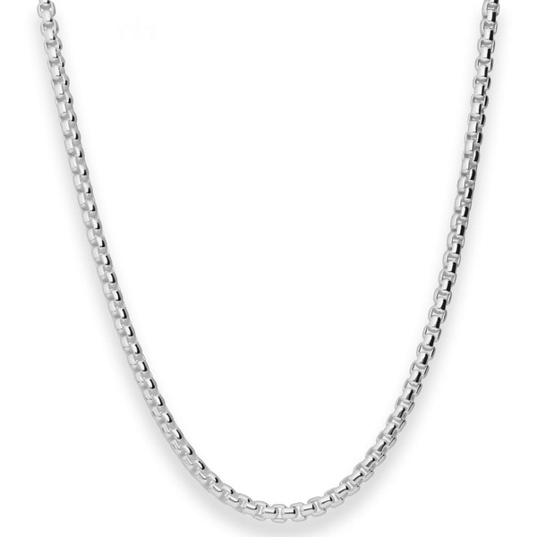 3.7mm Veneziakette rund aus 925 Silber 70cm