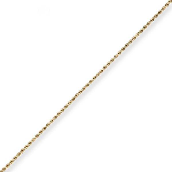 2.1mm Kordelkette hohl aus 585 Gelbgold 55cm
