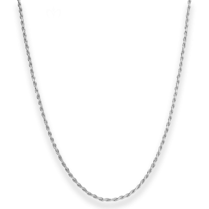 1.8mm Kordelkette massiv aus 925 Silber 45cm