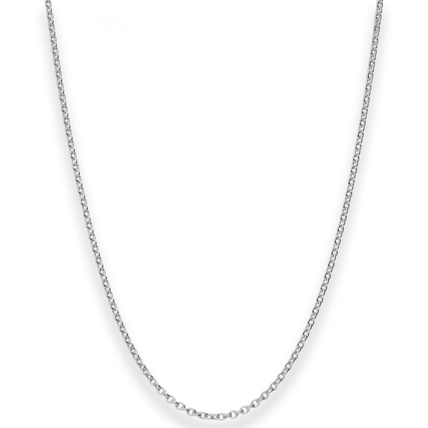 1.5mm Rund-Ankerkette aus 925 Silber rhodiniert 45cm