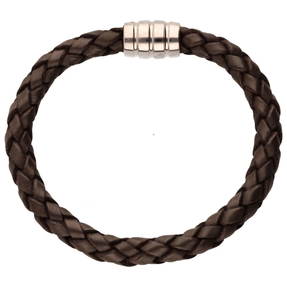 Armband Rinderleder braun Armschmuck aus 925 Silber rhodiniert 22cm Armband Rinderleder braun Armschmuck aus 925 Silber rhodiniert 22cm