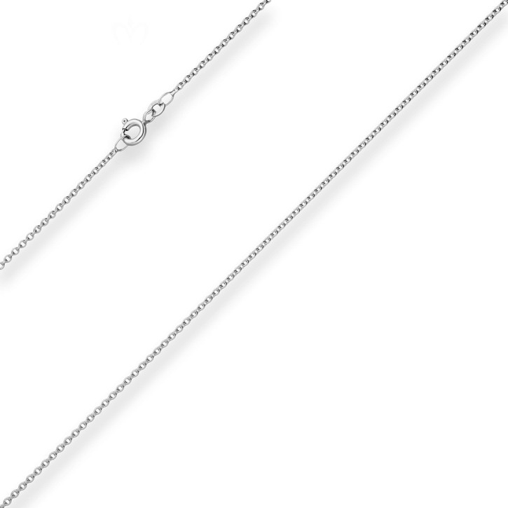1.5mm Rund-Ankerkette aus 925 Silber rhodiniert 80cm