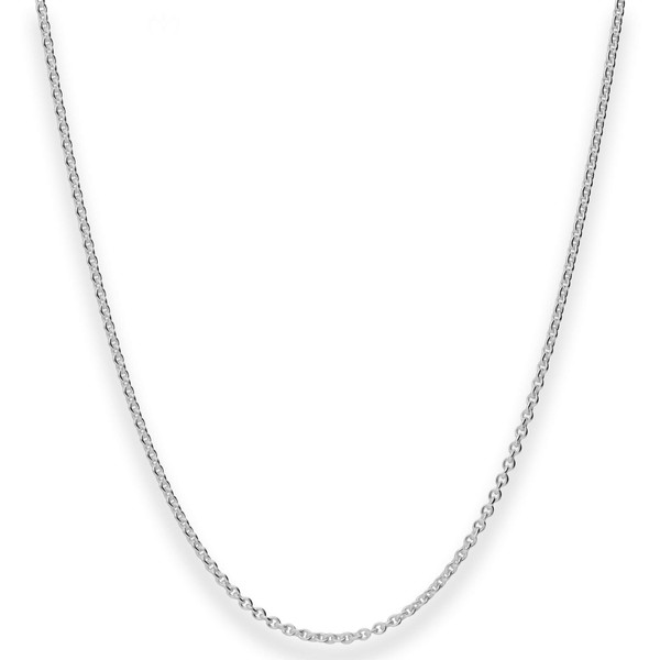 2mm Rund-Ankerkette aus 925 Silber rhodiniert 80cm