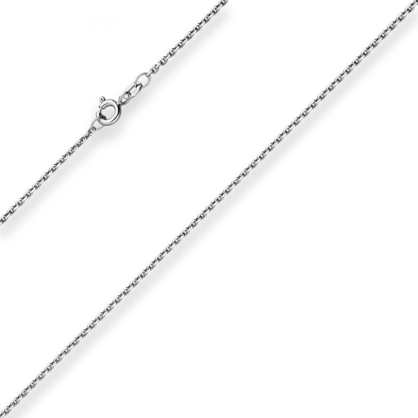 1.7mm Ankerkette diamantiert aus 925 Silber rhodiniert 55cm