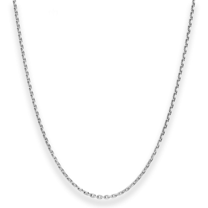 1.9mm Ankerkette diamantiert aus 925 Silber rhodiniert 42cm