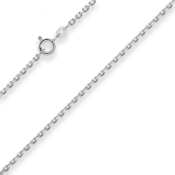 1.9mm Ankerkette diamantiert aus 925 Silber rhodiniert 42cm
