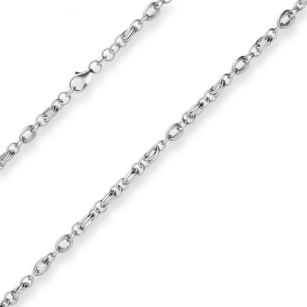 4.5mm Ankerkette weit aus 925 Silber 45cm
