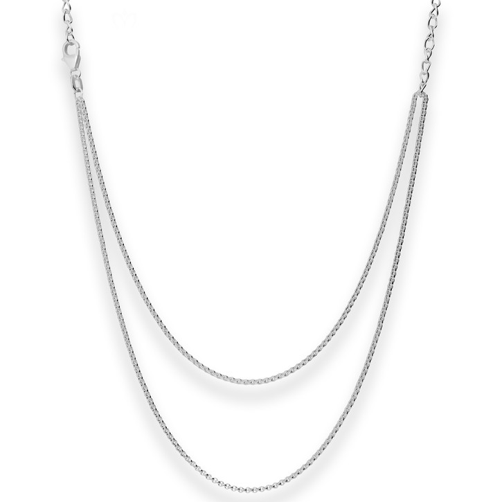 Fantasiekette aus 925 Silber rhodiniert 42cm