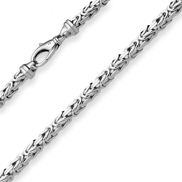 5.6mm Königskette aus 925 Silber rhodiniert 60cm