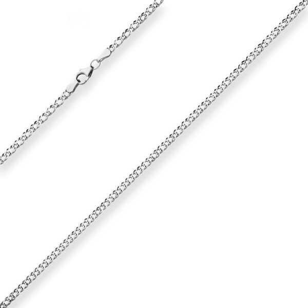 2.9mm Zwillingspanzerkette aus 925 Silber rhodiniert 50cm