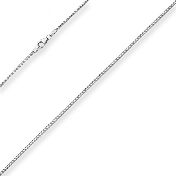 1.5mm Bingokette aus 925 Silber rhodiniert 45cm