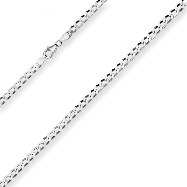 4.5mm Panzerkette aus 925 Silber rhodiniert 55cm