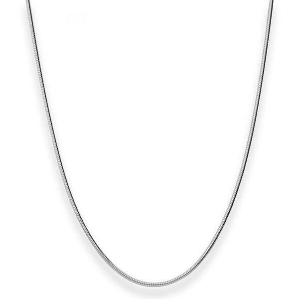 1.5mm Schlangenkette aus 925 Silber rhodiniert 45cm