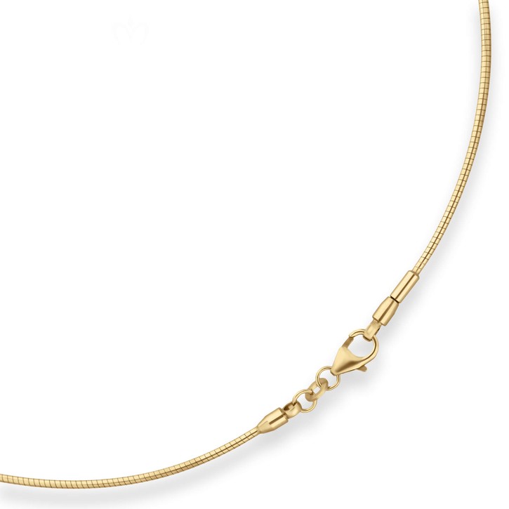 1.2mm Halsreif Omegakette Tondakette aus 333 Gelbgold 45cm