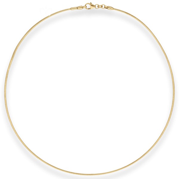 1.2mm Halsreif Omegakette Tondakette aus 333 Gelbgold 45cm