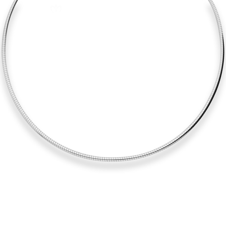3mm Halsreif Omegakette Tondakette aus 925 Silber 40cm
