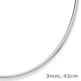 3mm Tondakette oval Silberkette Collier Halskette aus 925 Silber rhodiniert 42cm 3mm Tondakette oval Silberkette Collier Halskette aus 925 Silber rhodiniert 42cm
