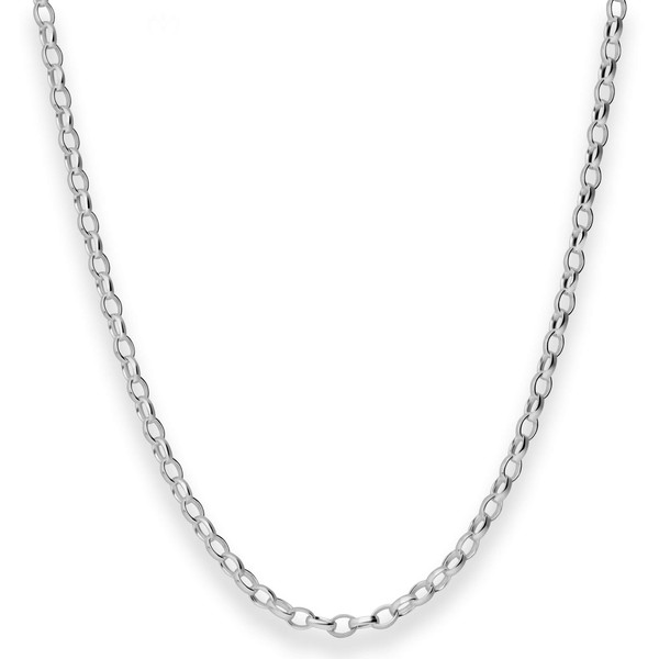 3.1mm Erbskette aus 925 Silber rhodiniert 70cm