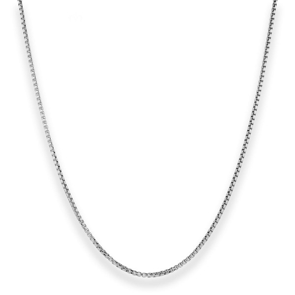 1.5mm Veneziakette rund aus 925 Silber rhodiniert 45cm