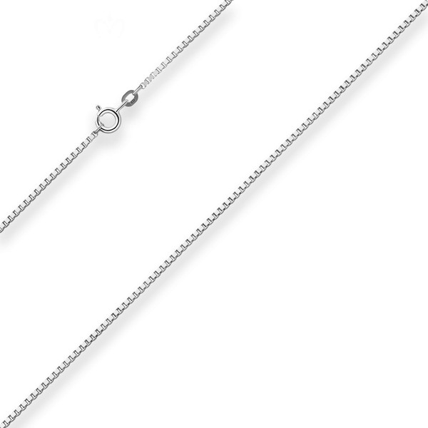 1.4mm Veneziakette aus 925 Silber rhodiniert 50cm