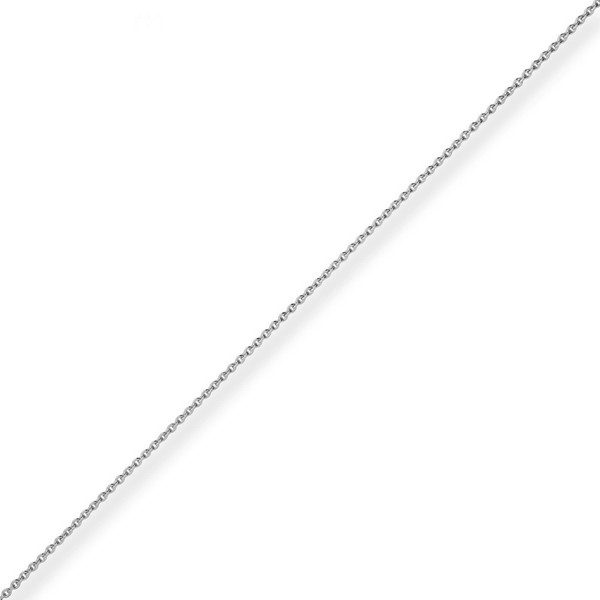 1.3mm Rund-Ankerkette aus 750 Weißgold 45cm