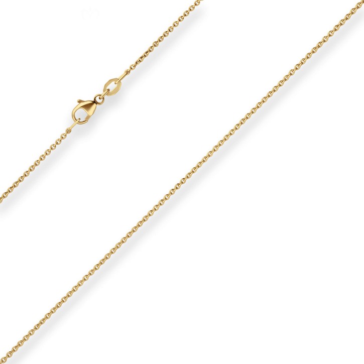 1.3mm Rund-Ankerkette aus 585 Gelbgold 50cm