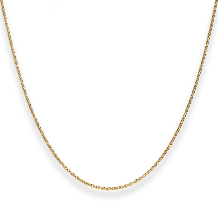 1.3mm Rund-Ankerkette aus 585 Gelbgold 50cm