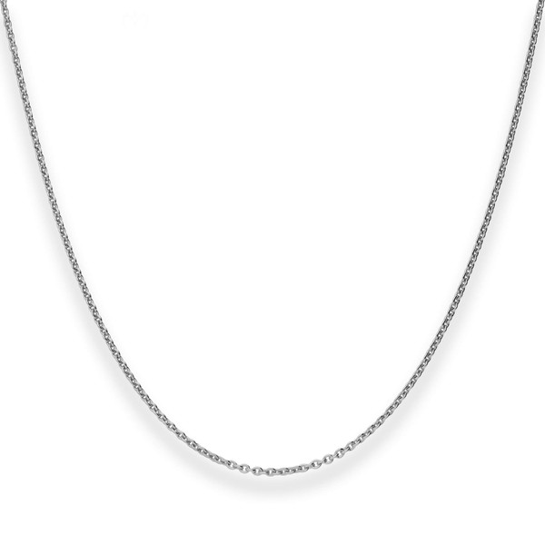 1.3mm Rund-Ankerkette aus 750 Weißgold 50cm