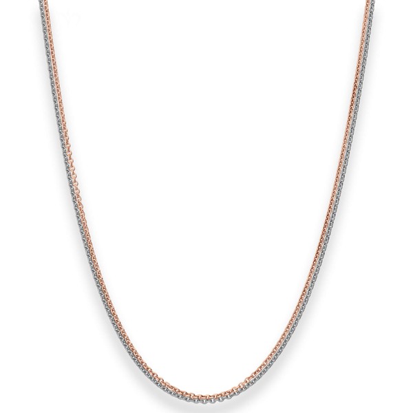 1.6mm Rund-Ankerkette aus 585 Gold rot weiß 42cm