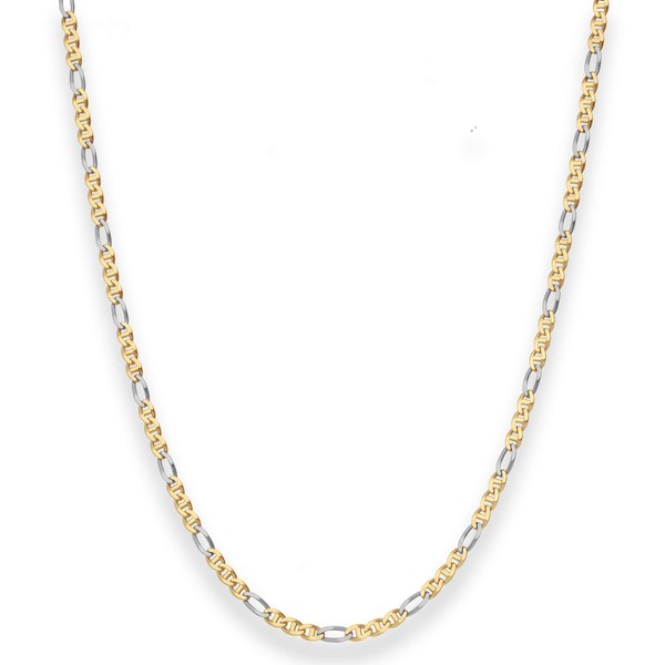 2.5mm Panzerstegkette aus 333 Gold gelb weiß 45cm