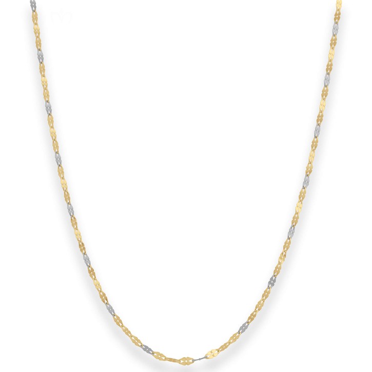 2.2mm Tigeraugenkette aus 375 Gold gelb weiß 45cm