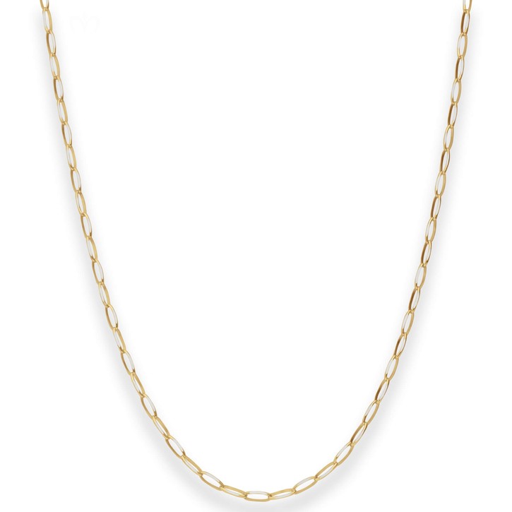 2.3mm Fantasiekette aus 375 Gold gelb weiß 45cm
