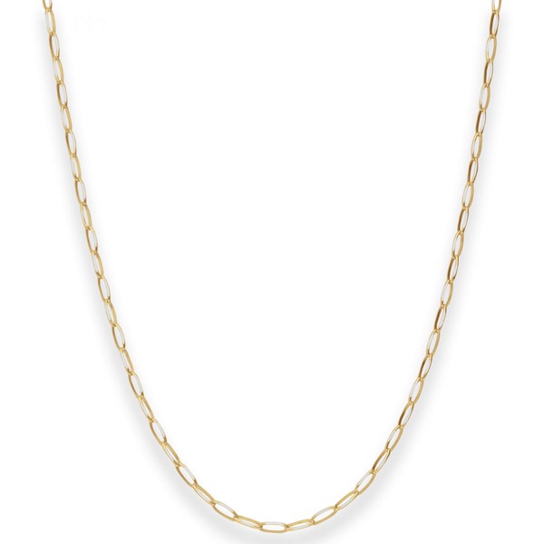 2.3mm Fantasiekette aus 375 Gold gelb weiß 45cm