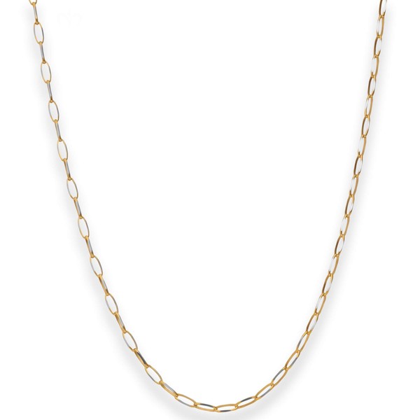 2.3mm Fantasiekette aus 375 Gold gelb weiß 45cm