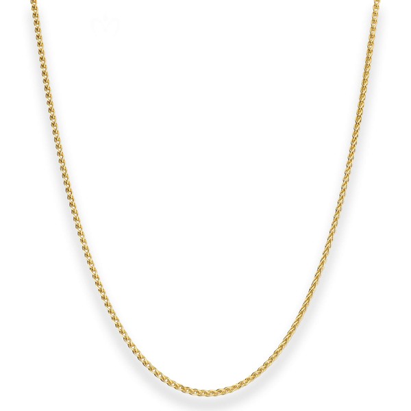 1.7mm Zopfkette aus 375 Gelbgold 50cm