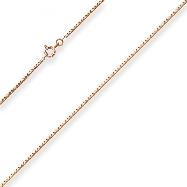 1.4mm Veneziakette aus 585 Weißgold 70cm