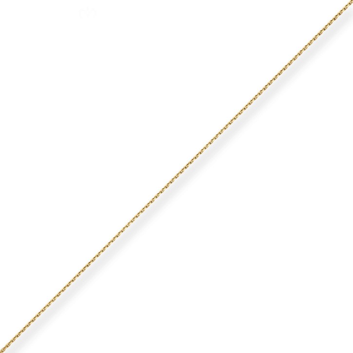 1.1mm Ankerkette diamantiert 750 Gelbgold 45cm mit Zwischenöse