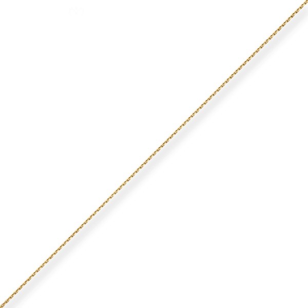 1.1mm Ankerkette diamantiert 750 Gelbgold 45cm mit Zwischenöse