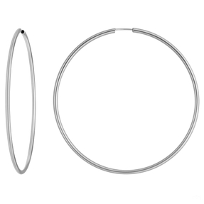 Paar Ohrringe Creolen rund groß XL Ohrschmuck aus 925 Silber rhodiniert 70x2mm Paar Ohrringe Creolen rund groß XL Ohrschmuck aus 925 Silber rhodiniert 70x2mm
