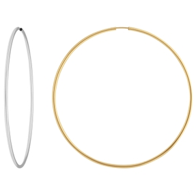 Paar Ohrringe Creolen rund groß XXL Ohrschmuck aus 925 Silber 79x2mm Paar Ohrringe Creolen rund groß XXL Ohrschmuck aus 925 Silber 79x2mm