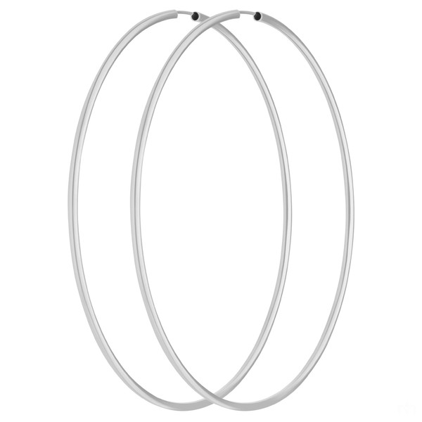 Paar Ohrringe Creolen rund groß XXL aus 925 Silber 79x2mm