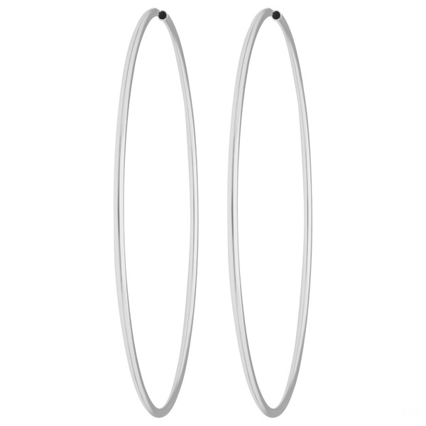 Paar Ohrringe Creolen rund groß XXL aus 925 Silber 79x2mm