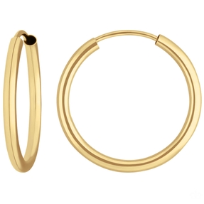 Paar Ohrringe Creolen rund schlicht Ohrschmuck aus 333 Gold Gelbgold 19x2mm