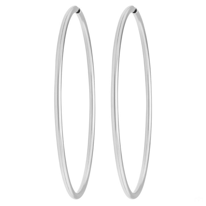 Paar Ohrringe Creolen rund groß XL aus 925 Silber 70x2.5mm