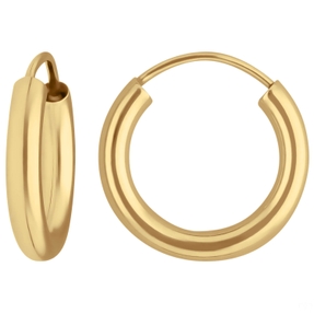 Paar Ohrringe Creolen rund schlicht Ohrschmuck aus 585 Gold Gelbgold 15x2,5mm Paar Ohrringe Creolen rund schlicht Ohrschmuck aus 585 Gold Gelbgold 15x2,5mm