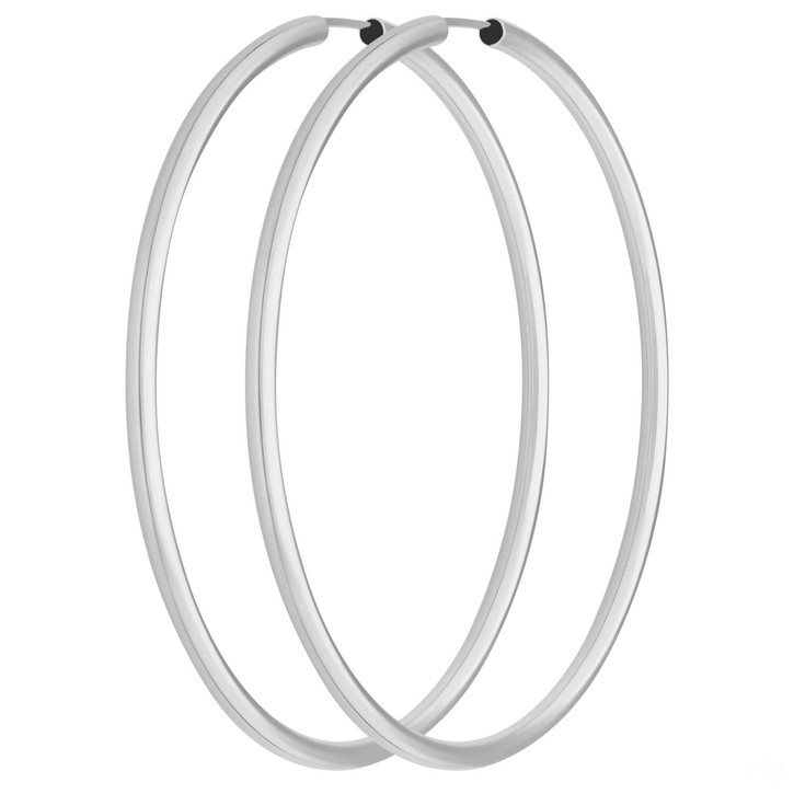 Paar Ohrringe Creolen rund groß aus 925 Silber 60x2.5mm