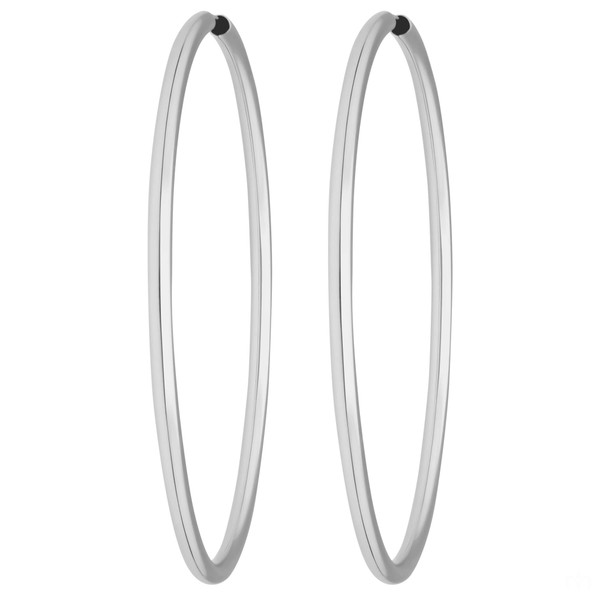 Paar Ohrringe Creolen rund groß aus 925 Silber 60x2.5mm