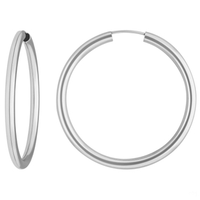 Paar Ohrringe Creolen rund schlicht Ohrschmuck aus 925 Silber 39x3mm